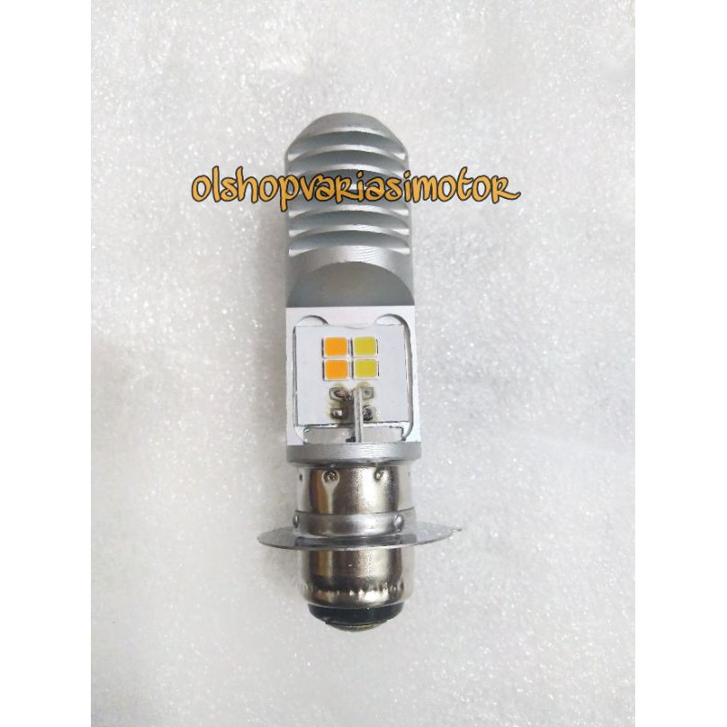 Lampu Motor LED H6  Autovision RZ1 Combo 2 Warna Premium Putih Kuning Beat Mio Vario Supra Zupiter-1