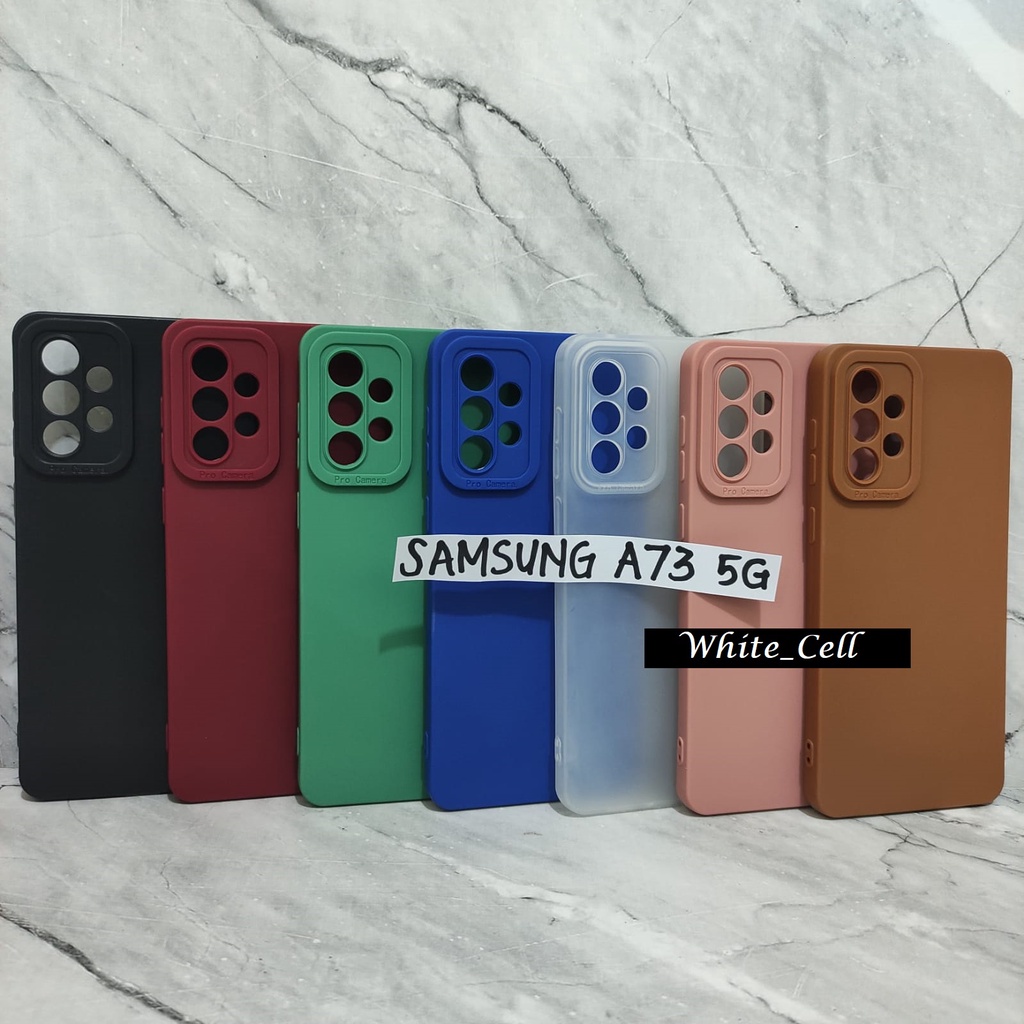 SoftCase ProCamera Silicon Matte Case Full Cover Samsung A73 White_Cell