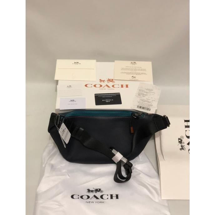 Coach Blue Dino Waistbag - Waist Bag Pria Tas Pinggang Pria Tas Cowok Nunayolashop