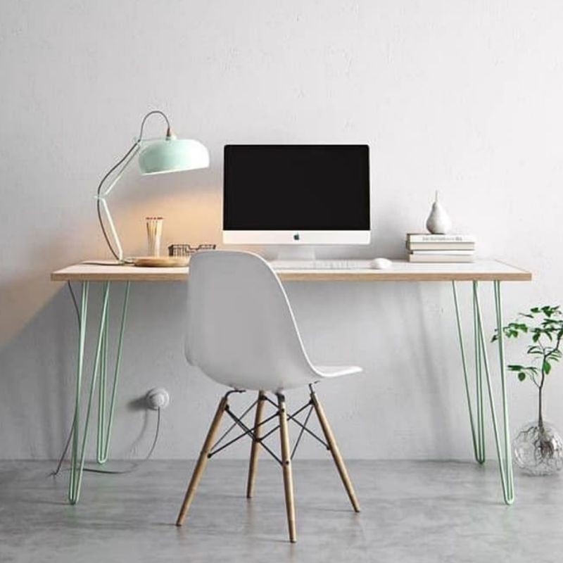 Meja Kerja WFH hairpin legs 100x40x75cm