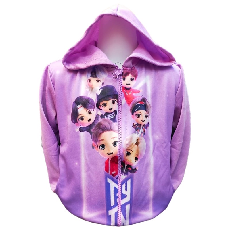 Jaket Anak Perempuan Printing BTS TinyTan | Kids Jacket | Jaket Hoodie - Katlyn Shop