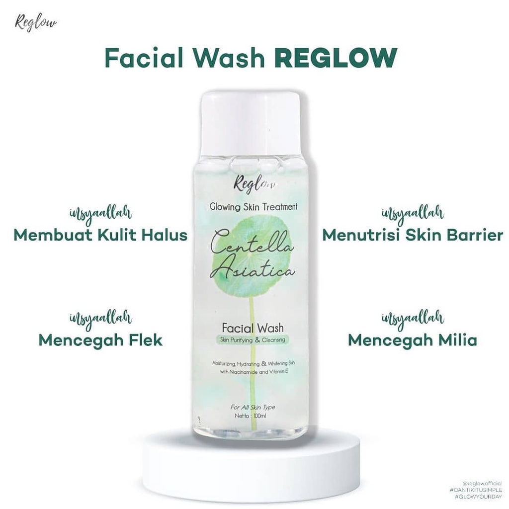 Skincare Facial Wash Reglow Glowing Skin 100ml - Sabun Wajah Pria Wanita / Sabun Jerawat / Facial Wash Acne / Cleansing Foam-4