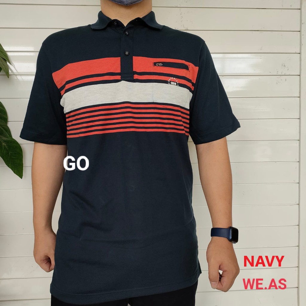 gos CRS 91 Kaos Polo Regular Pakaian Pria Atasan Casual Santai Original Lengan Pendek Distro Laki