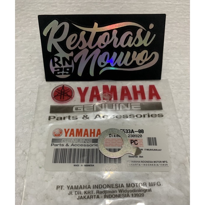 Plat indikator kampas rem belakang plat kampas rem indikator tromol belakag original yamaha