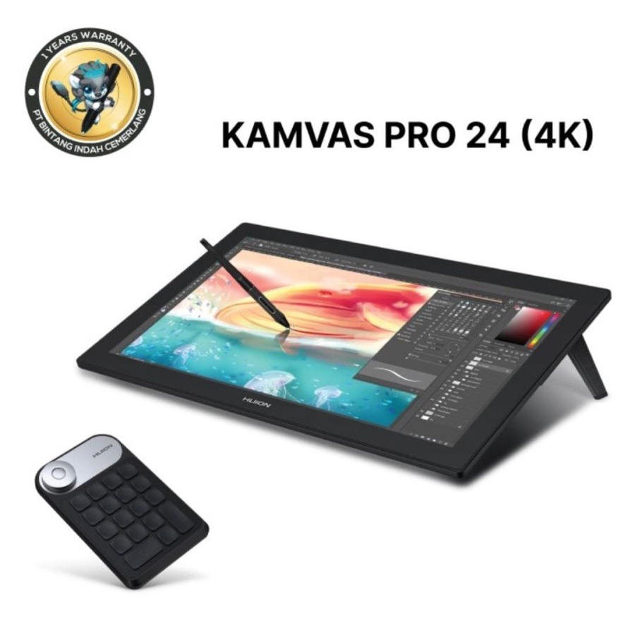Huion Kamvas Pro 24 (4K) GT2401 Drawing Pen Display Garansi Resmi 1 Tahun