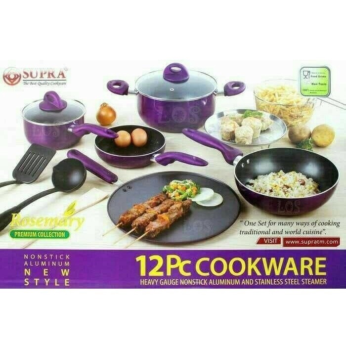 Panci Set Supra 12 Pcs - Supra Rosemary Premium Cookware Set