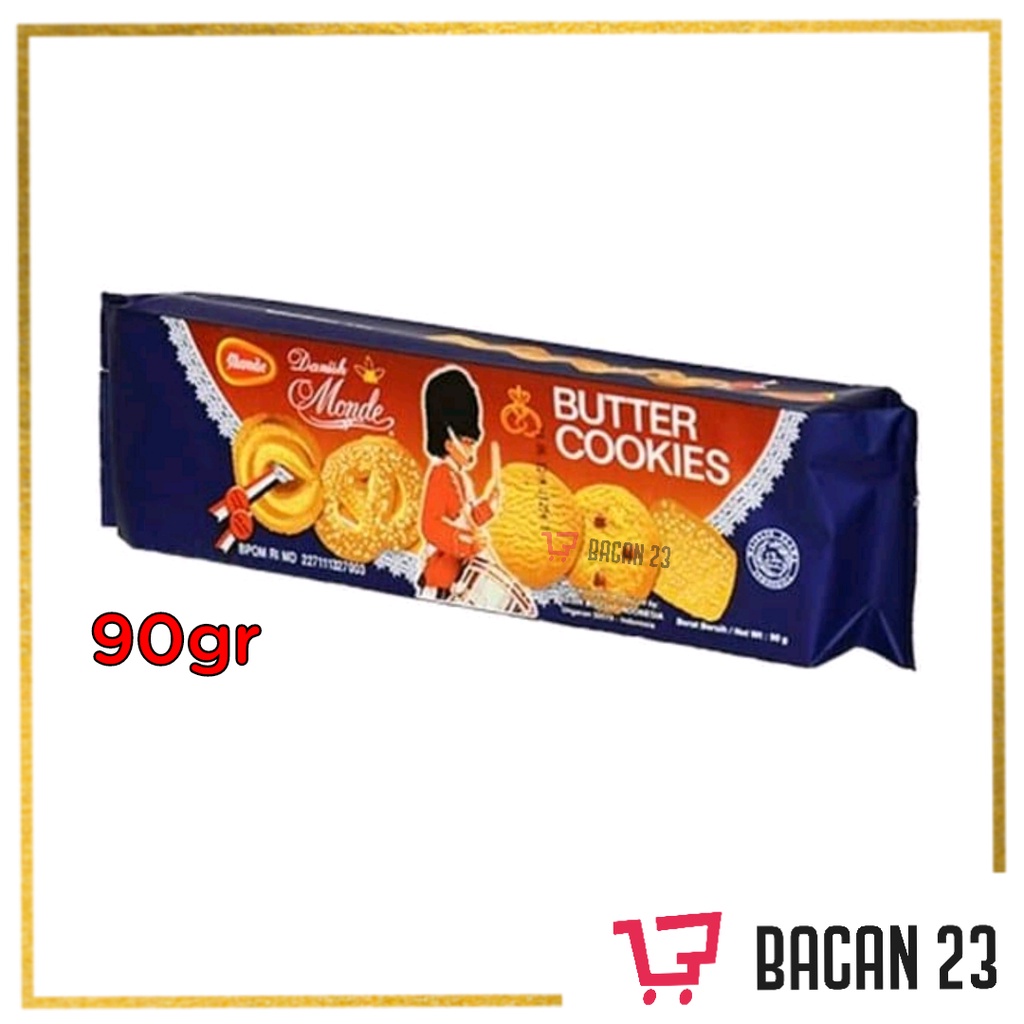 Danish Monde Butter Cookie ( 90 gr ) / Biskuit Monde / Kukis Mentega