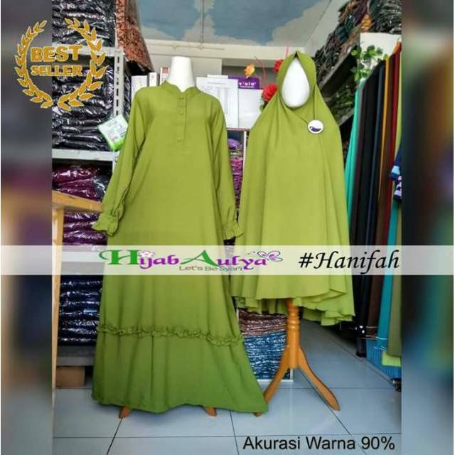 Gamis syar'i/baju muslim/gamis Hanifah