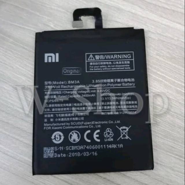Batrei Batre Battery Xiaomi MiNote 3 BM3A/Batrei Xiaomi Mi Not 3 BM3A