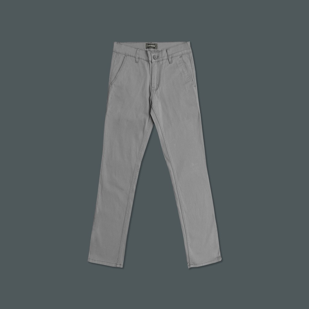 Jimmy and Martin - Basic Slim Stretch Chinos Light Grey Twill - S213