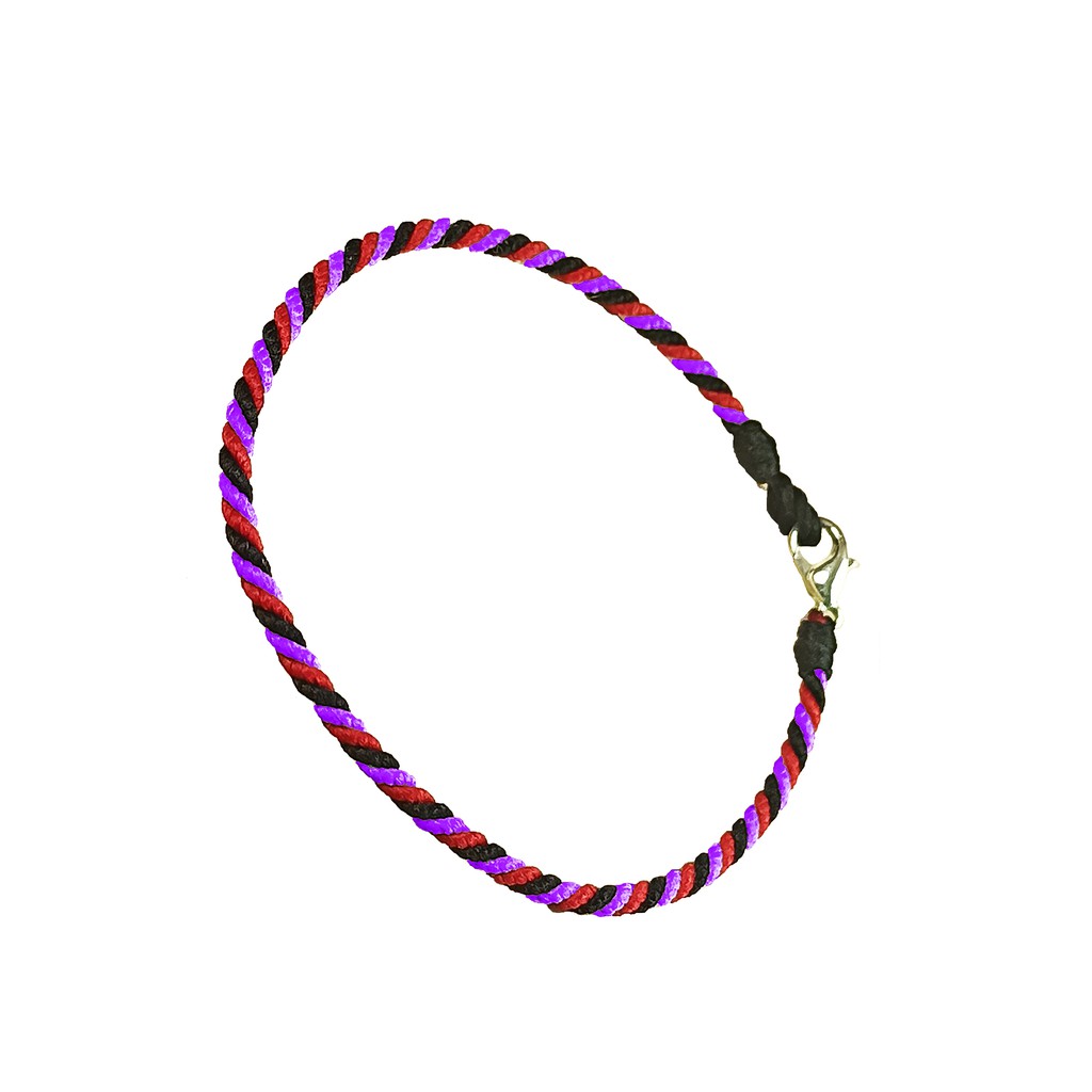 Nagasita [TWK - Merah, Hitam, Ungu] Gelang Tali Tiga Warna/Tridatu Kait