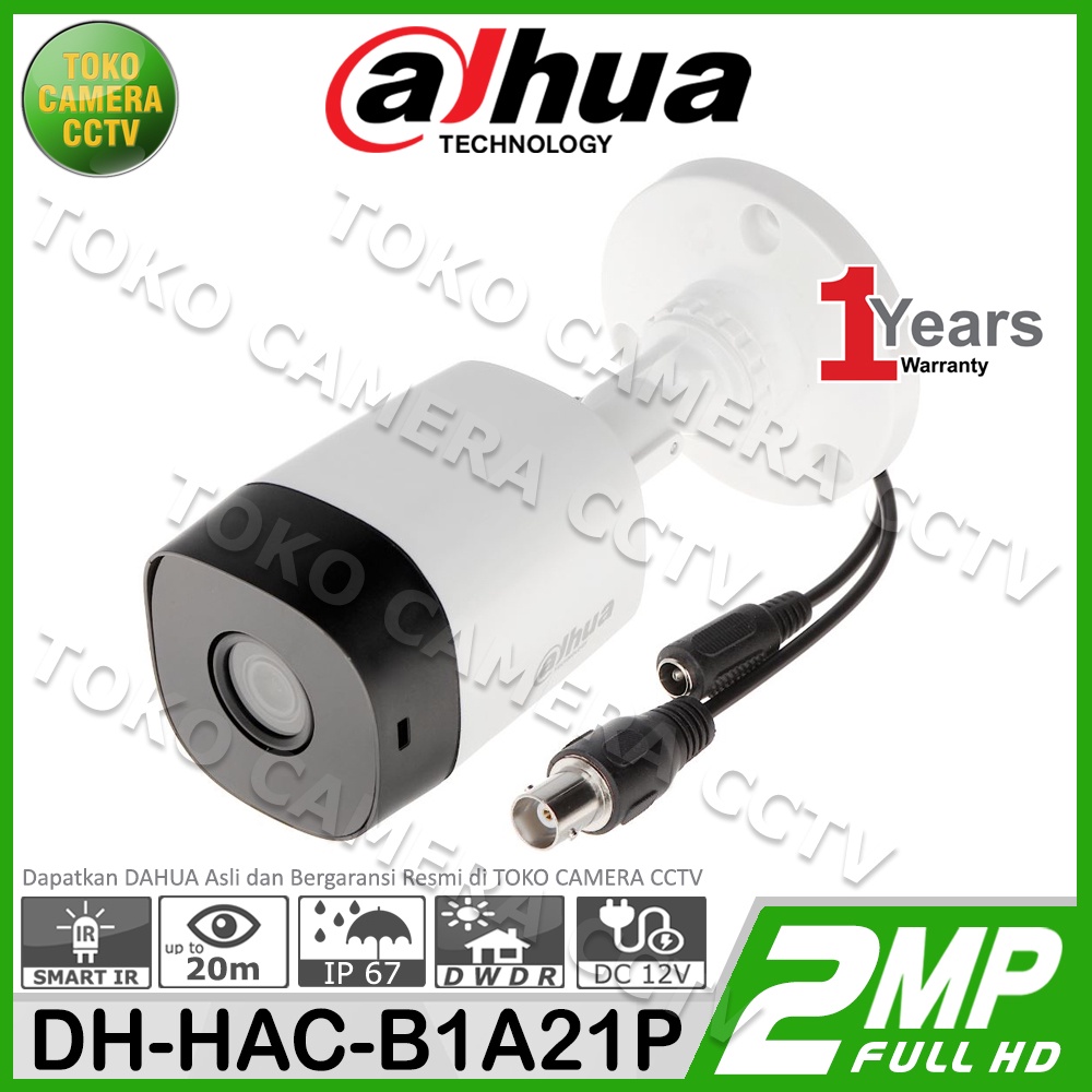 KAMERA CCTV OUTDOOR 2MP DAHUA HAC-B1A21 HDCVI CAMERA CCTV