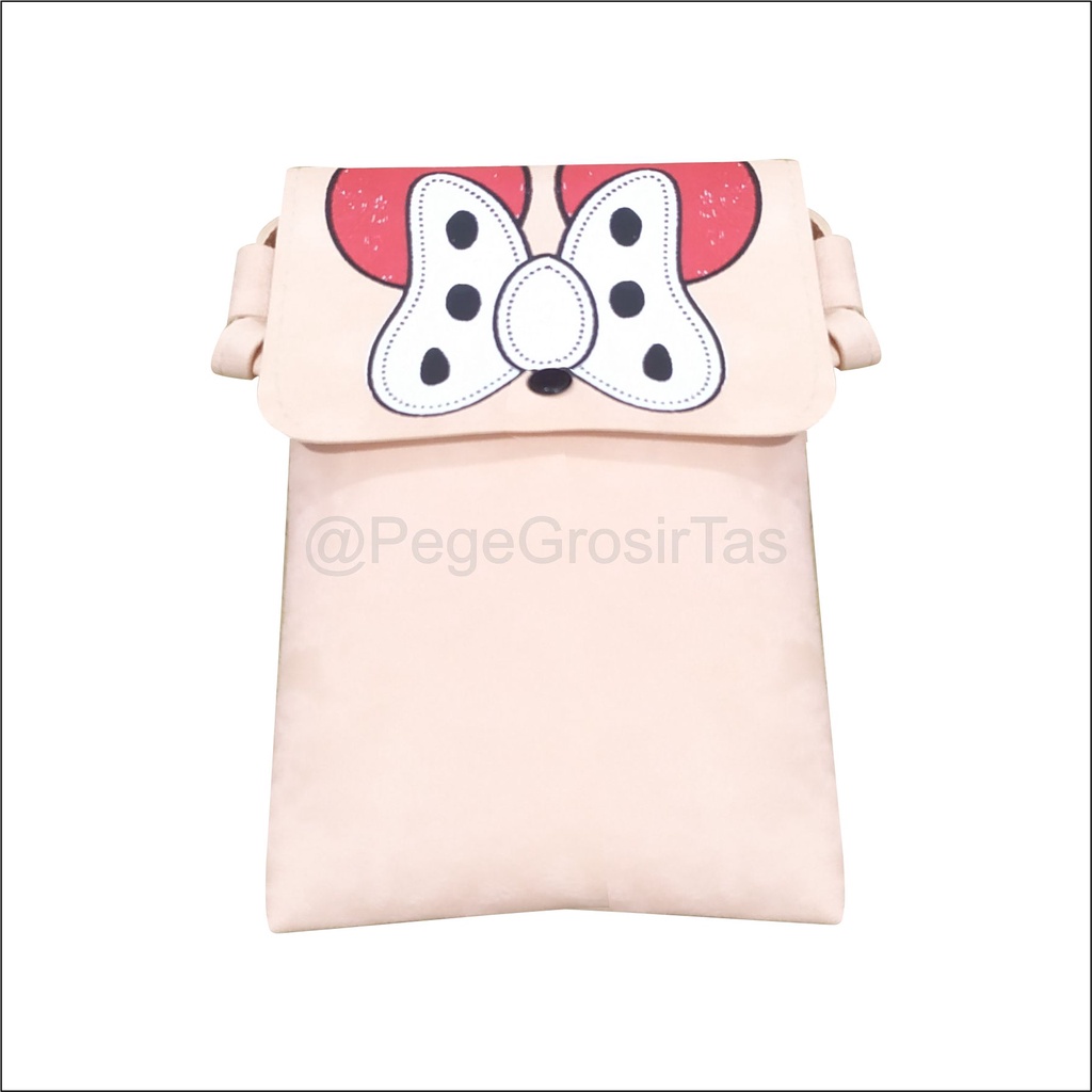 PG 8836 - Tas Selempang HPO Fashion Wanita Model Karakter Slingbag Kasual Cewek Cocok Dipakai Sehari Hari Model Simpel Praktis Bahan Tebal