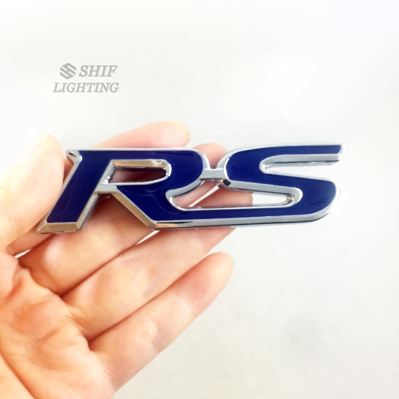 1 x  Metal RS Logo Car Auto Rear Trunk Side Emblem Badge Sticker Decal Replacement For Honda