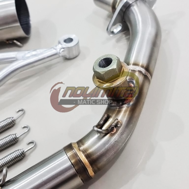 Knalpot Standar Racing ROB1 GP17 Stainless DB Killer Vespa Sprint