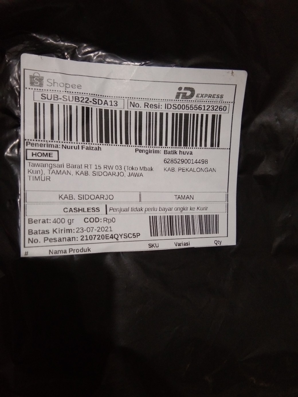 Kemko Batik  Anak Dan Ayah Motif Sidoasih - Kerang - Sekar Jagat