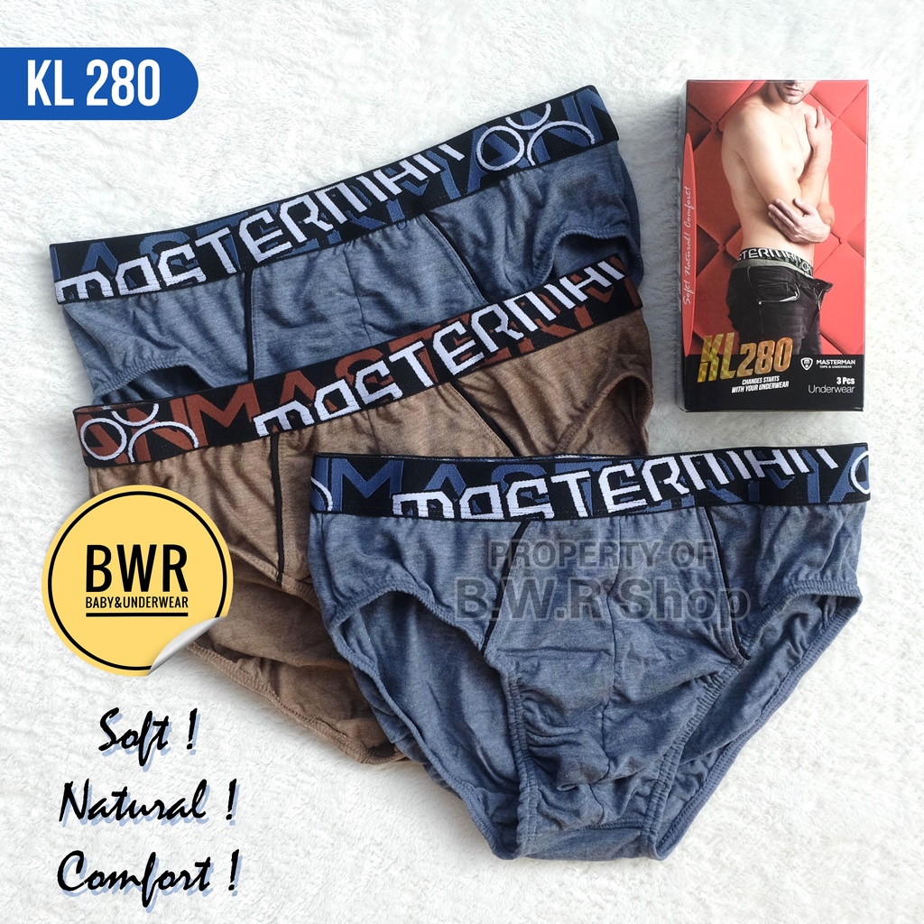 [ 3pc ] CD Sport Masterman KL-280 | Celana Dalam Pria Karet Pinggang Boxer - III K1/M1