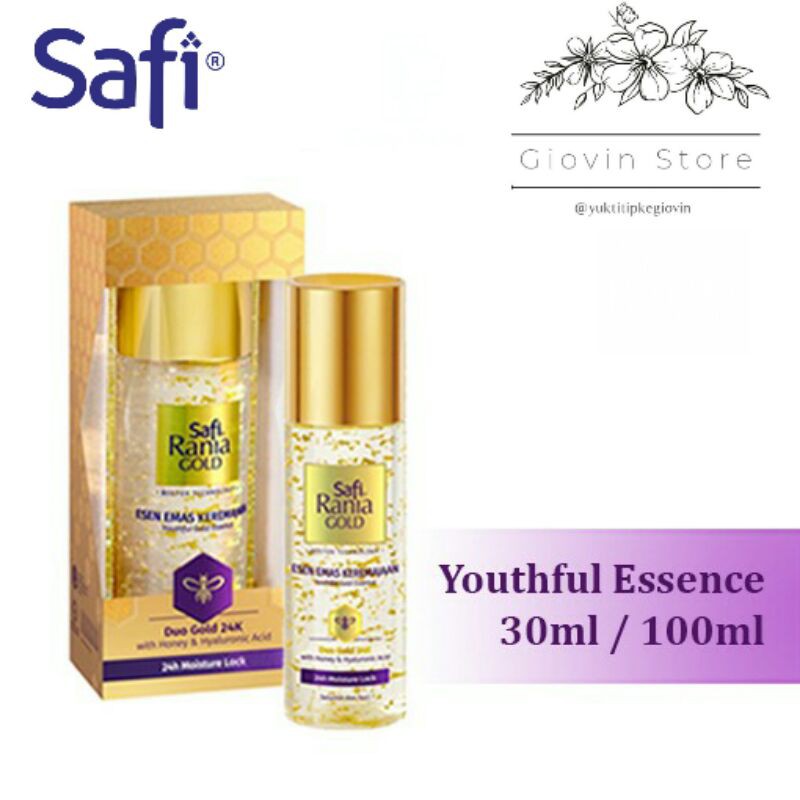 [Safi Malaysia] Safi Rania Gold Esen Keremajaan 100ML SAFI GOLD WATER ESSENCE PELEMBAB WAJAH ESSENCE