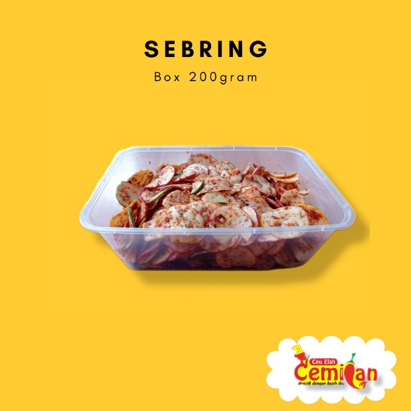 

Sebring pedas / seblak cikur / seblak kering kemasan box 200gram cemilan ceu elah