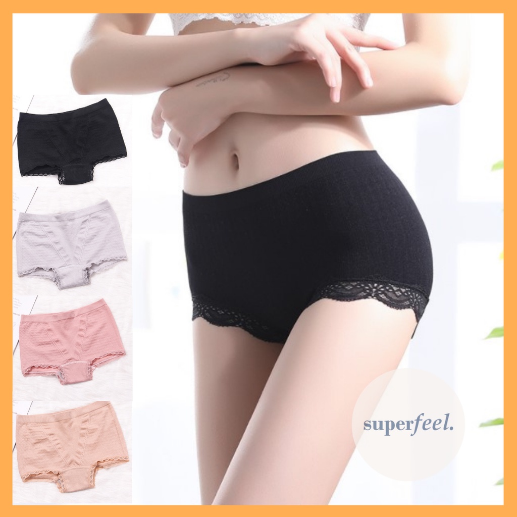 SFL CD BOXER CELANA DALAM KOLOR BOXER KOTAK SPORT WANITA MID WAIST PANTS ADEM SPANDEX PEREMPUAN 305