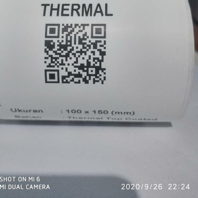 (kode-234) Label Thermal 10x5 - Label Thermal 100x150 - Stiker Thermal 100x150 - Stiker Barcode A6 -