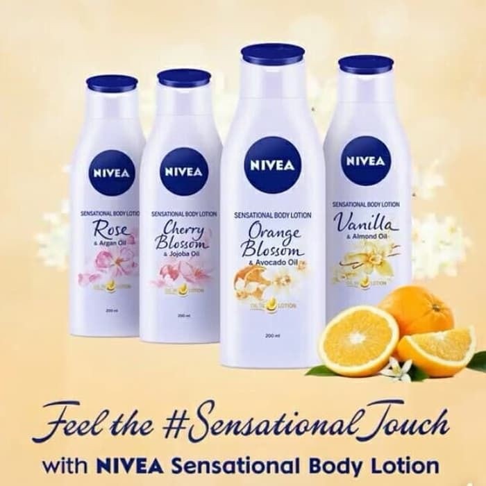 NIVEA Sensational Body Lotion 200ml / Body Whitening - ORANGE AVOCADO