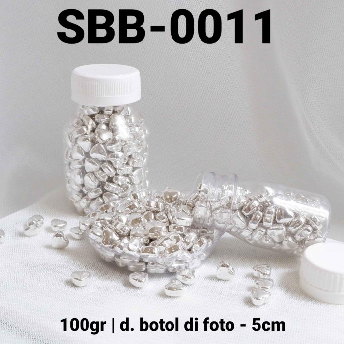 

SBB-0011 SPRINKLES SPRINGKEL 100GR HATI SILVER PERAK TERMURAH