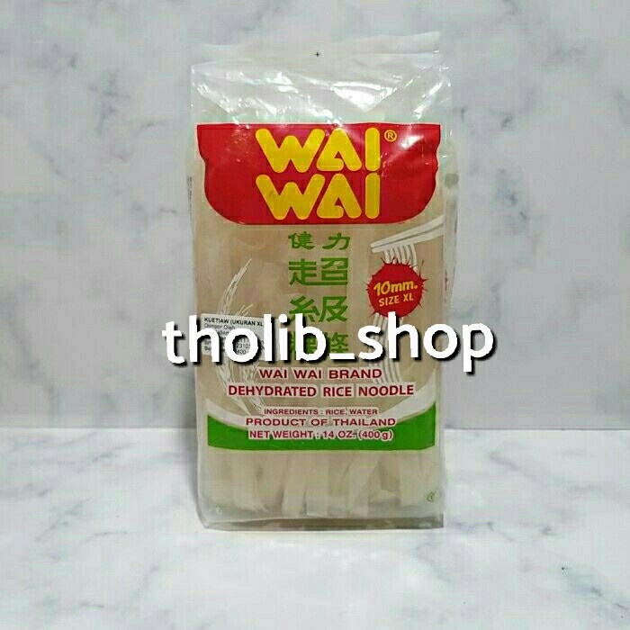 

Wai wai kwetiau size XL (10 mm) 400 gr