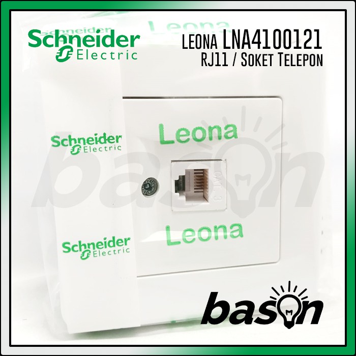 SCHNEIDER Leona RJ11 Telephone Socket - Single Telephone Outlet CAT3 - Soket Telepon