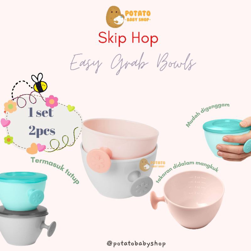 Skip Hop Easy Grab Bowls - Mangkuk Dengan Pengait Jari Skiphop