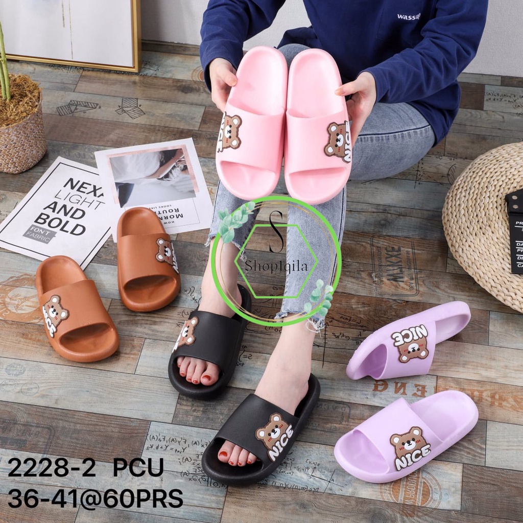 Sandal slop jelly balance 2228-2 36-41 sandal perempuan