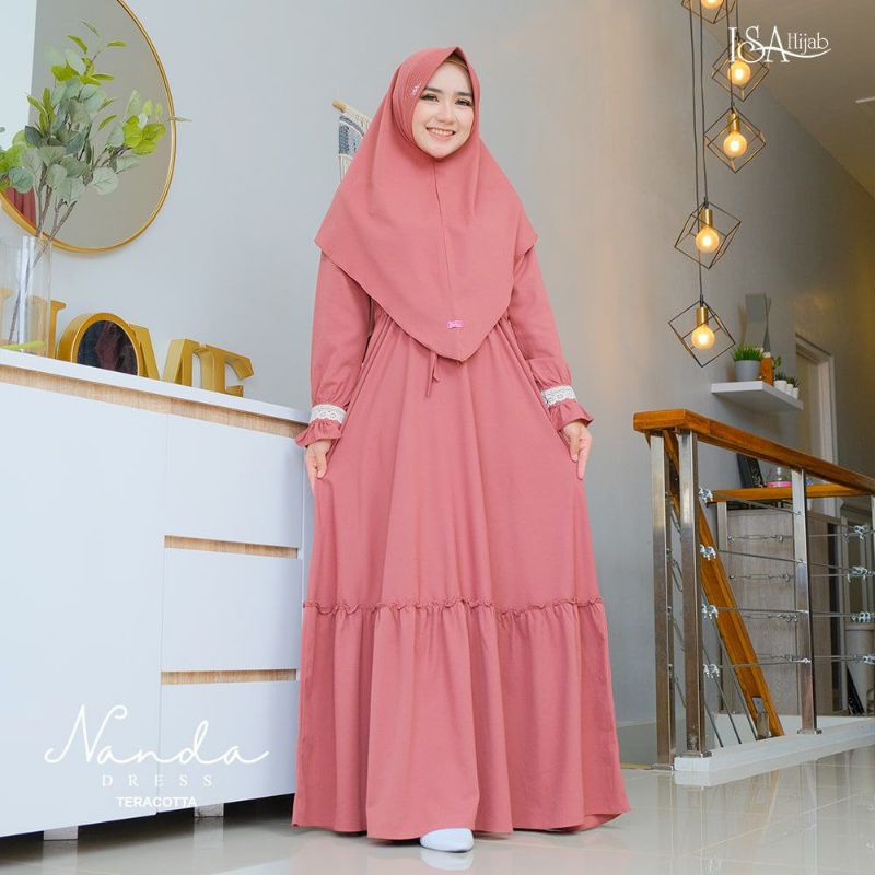 READY Gamis Set Nanda by Isa Hijab - Bahan Region Import
