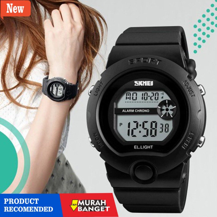 Jam digital wanita terbaik- Jam Tangan Wanita / Digital SKMEI 1334 / Original SKMEI Water Resistant