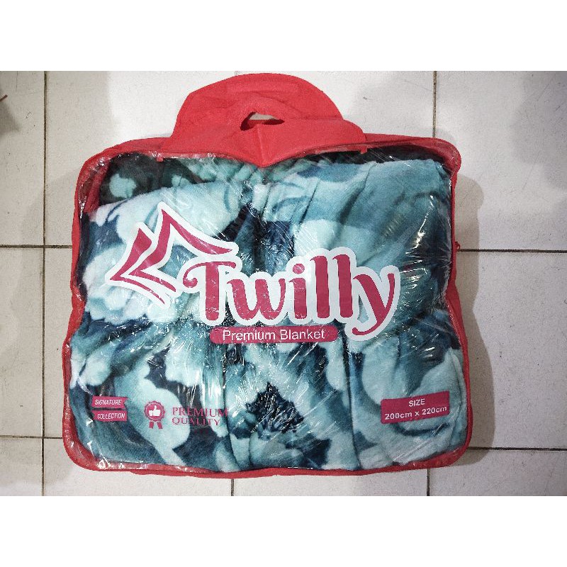 SELIMUT TEBAL TWILLY,  SIGNATURE, UNTUK SEGALA KEPERLUAN, ANTI DINGIN, UKURAN 200 X 220, FREE MASKER