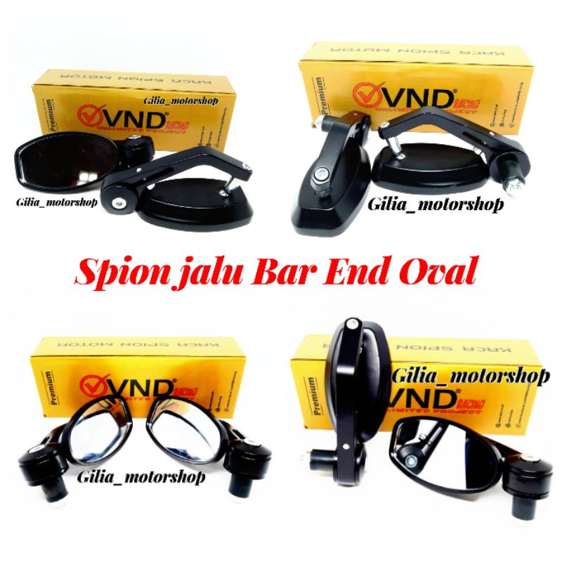 Spion Jalu Oval End Bar 5001 Vnd Kaca bening CNC  Universal