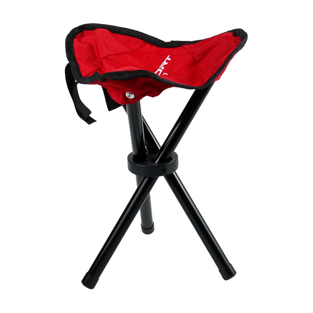 Kursi Lipat Memancing Folding Legged Beach Stool Chair MERAH