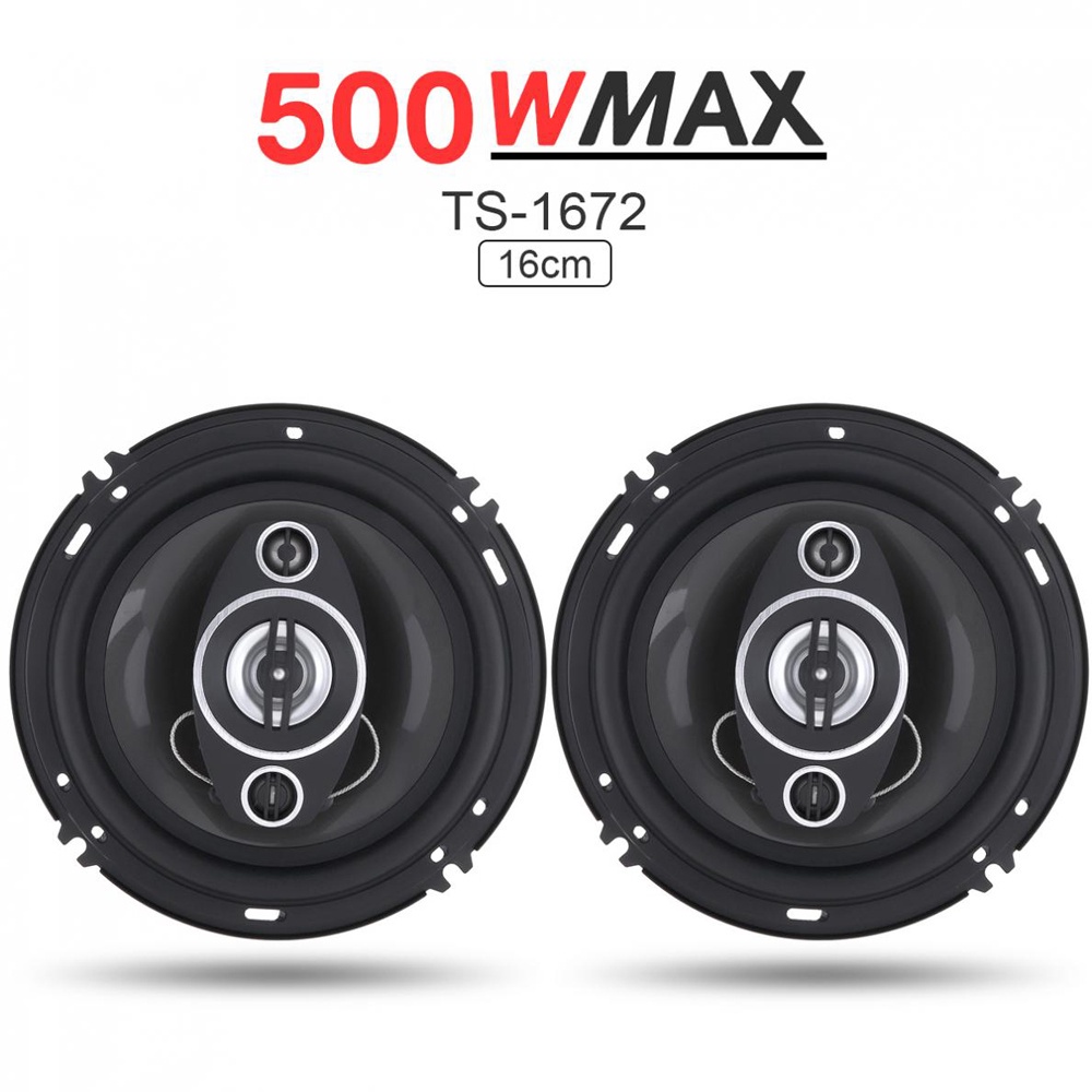 PCINENER Speaker Subwoofer Mobil 6 Inch Hi Fi 500W 2 PCS TS1672 HITAM