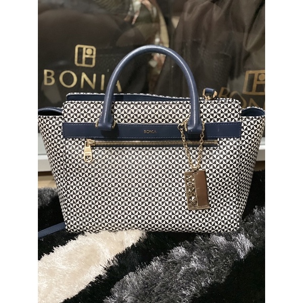 Bonia Original Preloved Catur Satchel Size M
