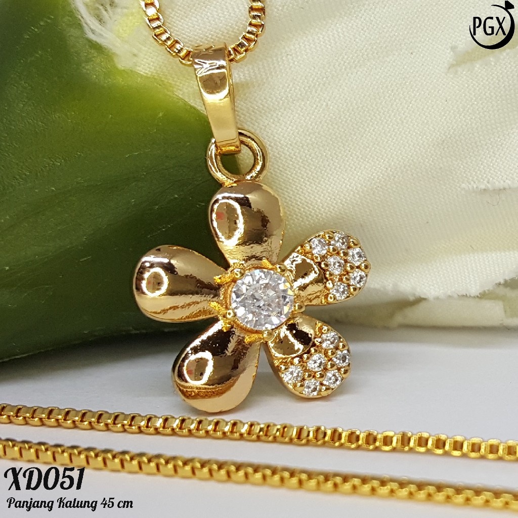 PGX Kalung Wanita Xuping Aksesoris Fashion Perhiasan Lapis Emas Premium - XD051