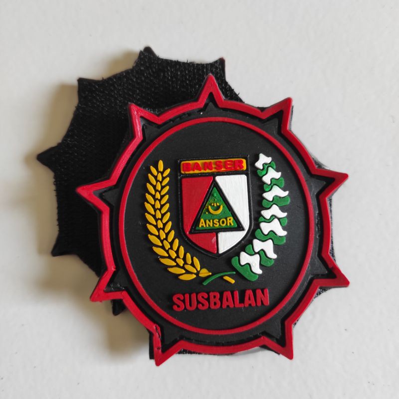 PATCH RUBBER LOGO BANSER ANSOR SUSBALAN/TEMPELAN EMBLEM KARET VELCRO