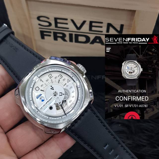 Jam Tangan Pria Seven Friday V1/01 - Mechanical Watch Stainless Steel 44.3mm Automatic NFC Aktif