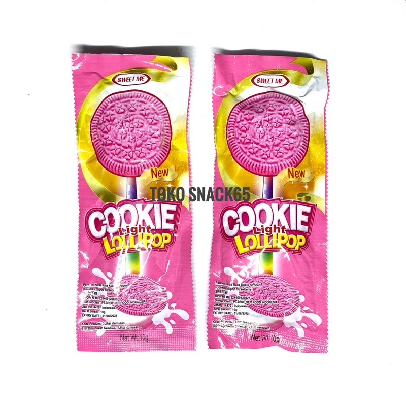 permen cookies strawberry nyala 30. permen lolipop. Pak