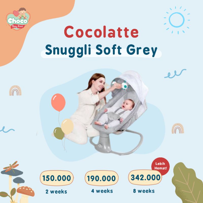 ❤️ChocoBabyToys❤️TIDAK DIJUAL, DISEWAKAN Bouncer Ayunan Bayi Baby Swing Cocolatte SnuggliAda Kelambu