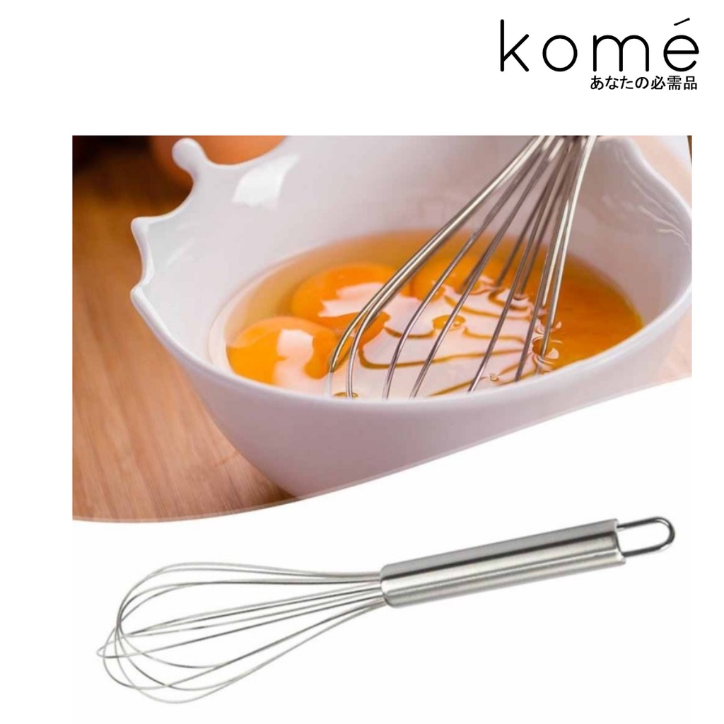 Egg Whisk Beater Balloon 10in Stainless Pengocok Telur Adonan 25cm