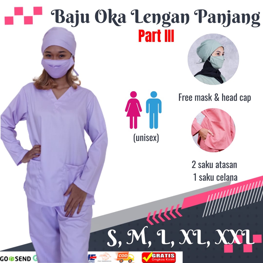 Baju Ok Oka LENGAN PANJANG | Baju Jaga Toyobo Original Part III Medical Scrub