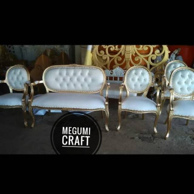 Kursi pengantin sofa manten pelaminan pengantin mebel Jepara
