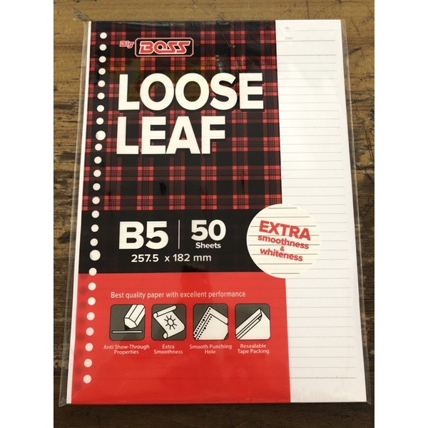 

Binder B5 50 , isi 50 lembar , Loose leaf big boss , binder besar
