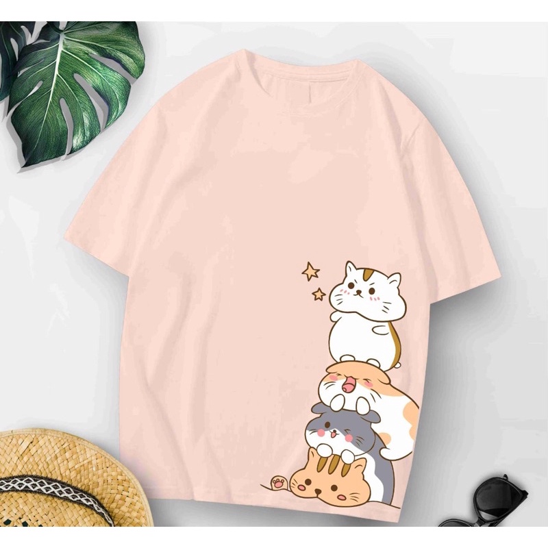 Baju kaos oversize xl tee tshirt cewe wanita dewasa remaja abg motif terbaru-Hamster