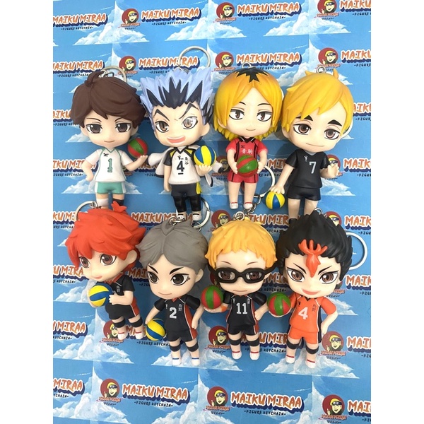 Figure Keychain / Gantungan Kunci Anime Haikyuu Hinata Koushi Nishinoya Kei Kenma Toru Kotaro Atsumu