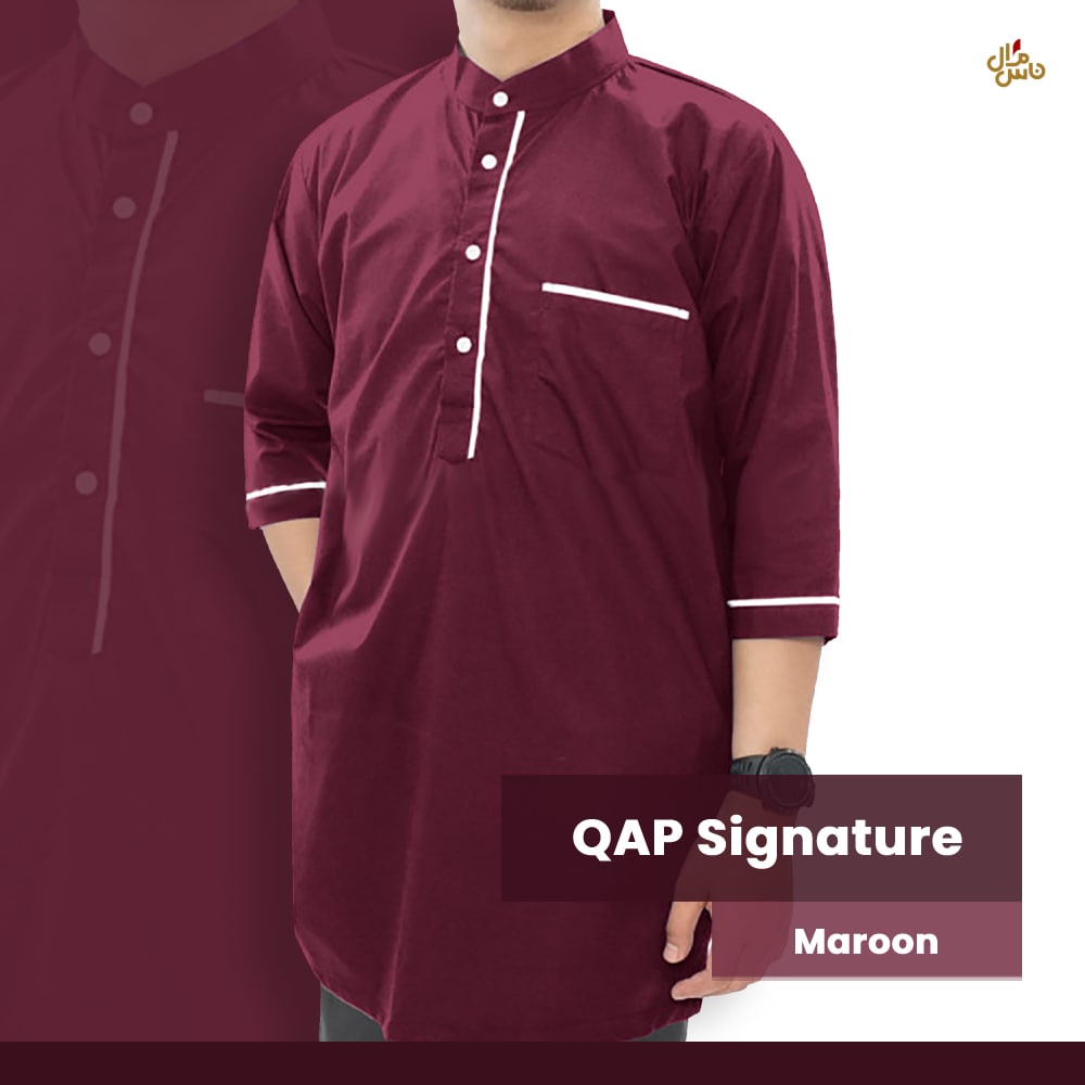 Kurta Koko Pakistan Qap Qomishu Original Bahan Katun Signature